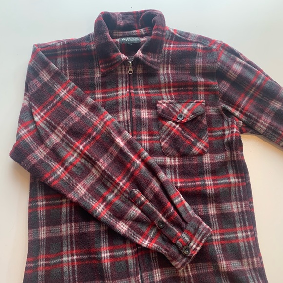 Vintage Mountain Ridge Fleece Flannel Quarter Zip - Picture 3 of 5